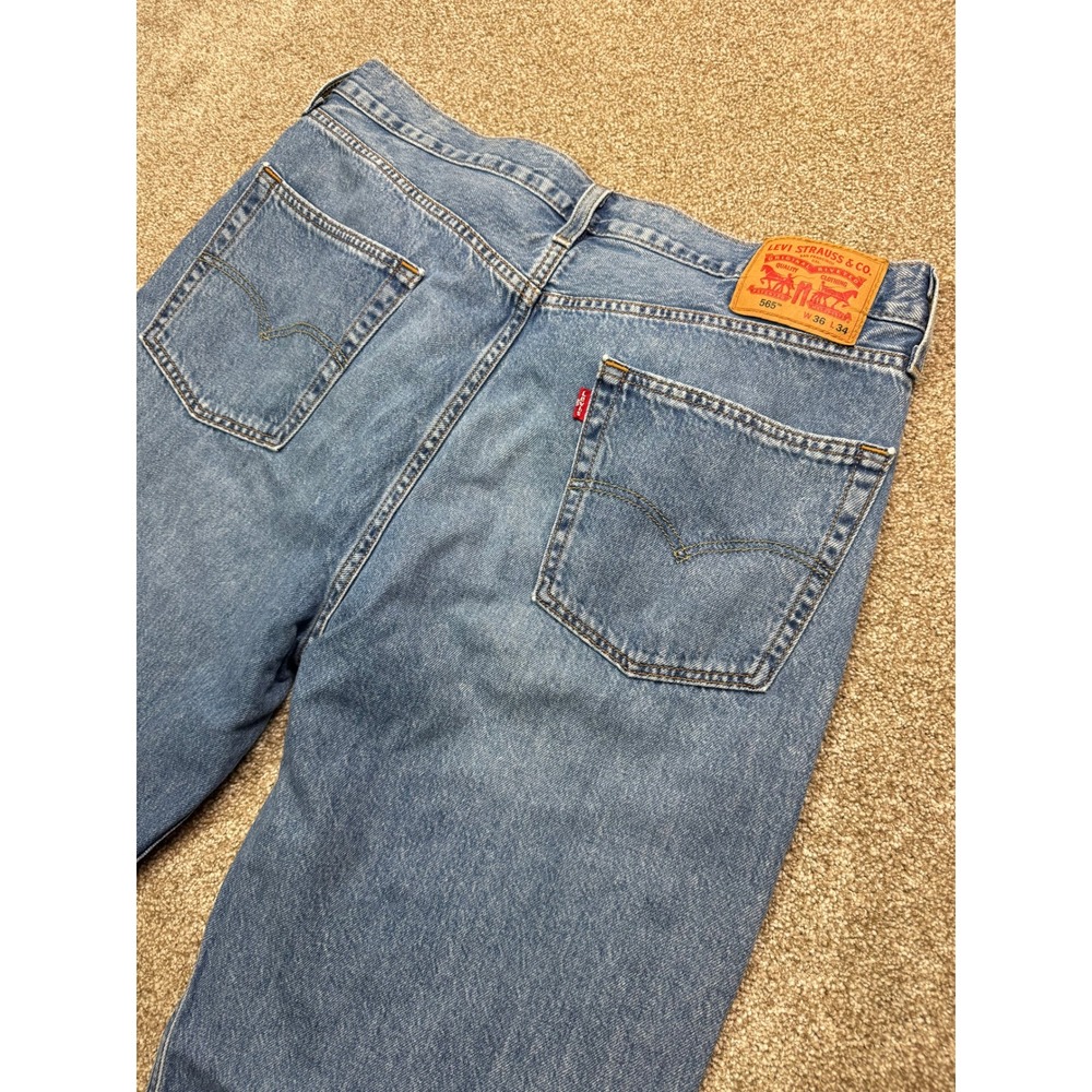 Levis 565 Loose Straight Leg Jeans Mens 36x34 Medium Wash Denim Baggy Skater